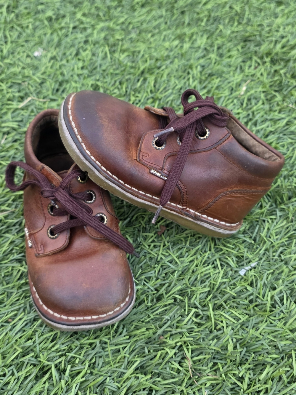 L'Amour Boys Leather Boots Size 9